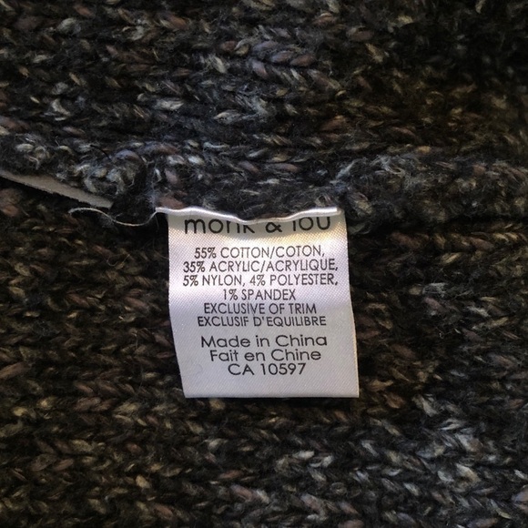 Plenty Monk & Lou Zip Up Cotton Charcoal Shacket - Picture 6 of 7